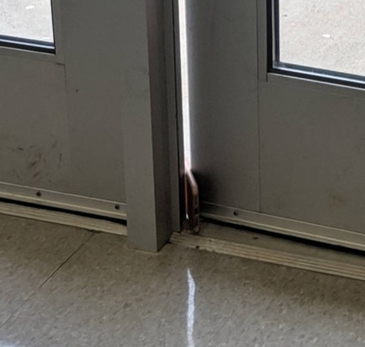 “A girl at my school used her iPhone to keep a door open.”