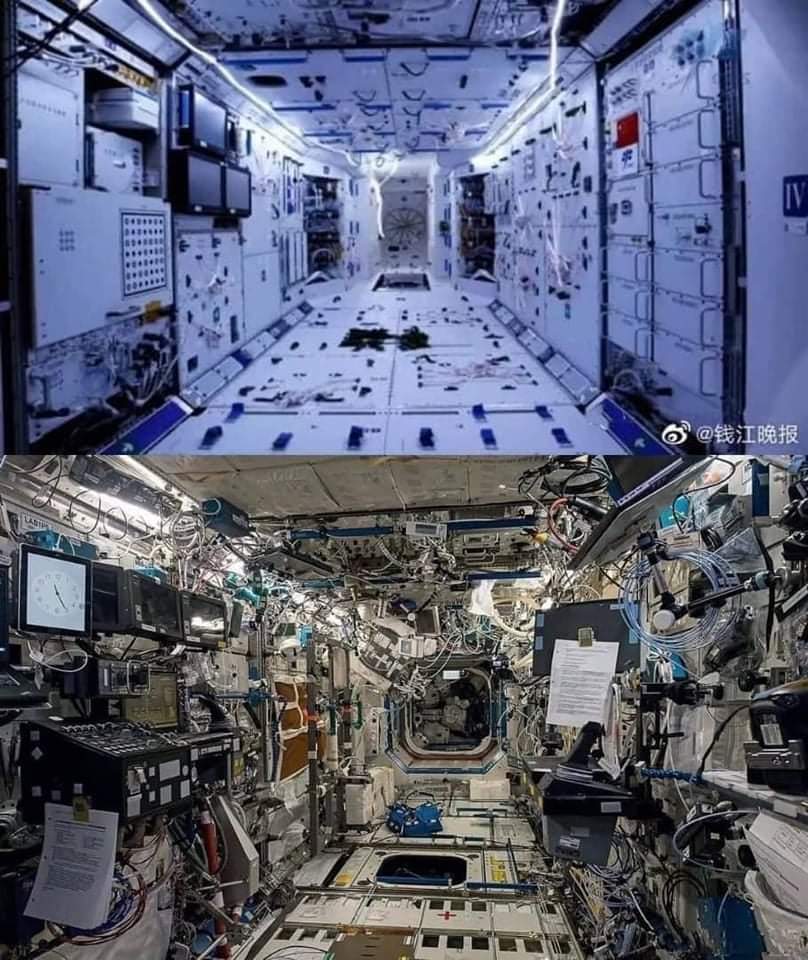 Fascinating Photos - Chinese TIANGONG Space Station vs International Space Station