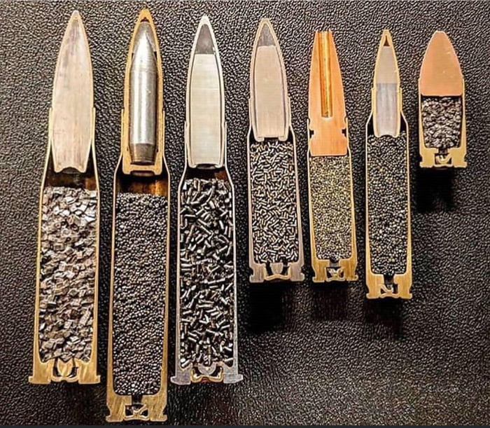 Fascinating Photos - Different bullets cut in half