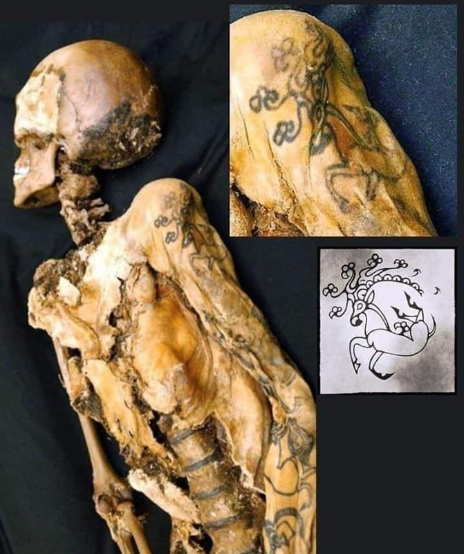 Fascinating Photos - The Siberian Ice Maiden of Ukok is a female mummy with tattoos from the 5th century BC.