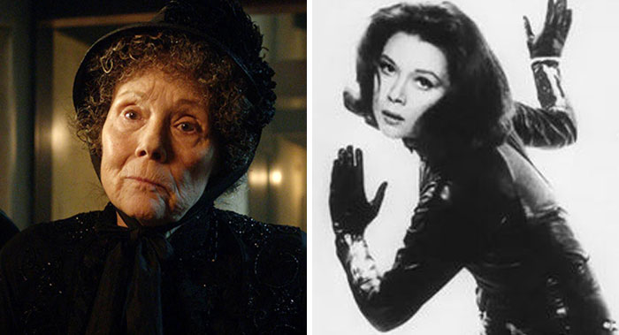 famous people when they were younger - diana rigg harry potter