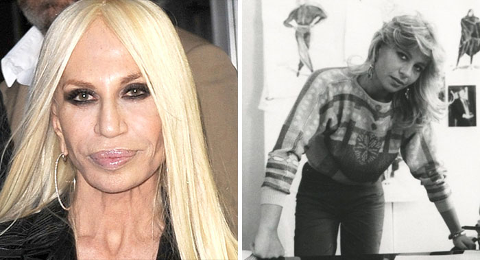 famous people when they were younger - donatella versace young