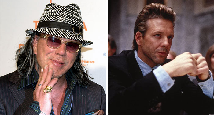 famous people when they were younger - mickey rourke fingers