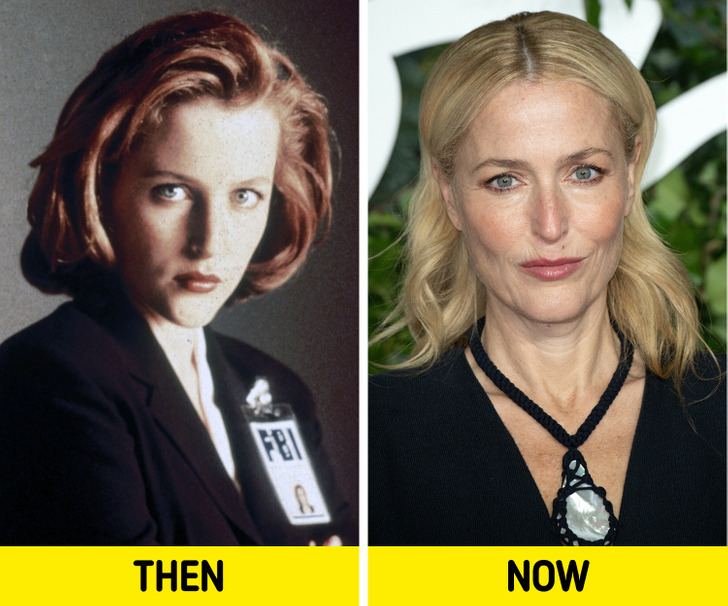 celebrities over the years  --  Gillian Anderson (as Dana Scully)