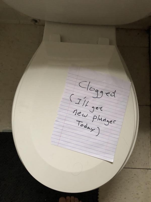 At least he left a note. 
