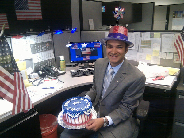 Co-workers surprised me after I got sworn in as a US citizen.