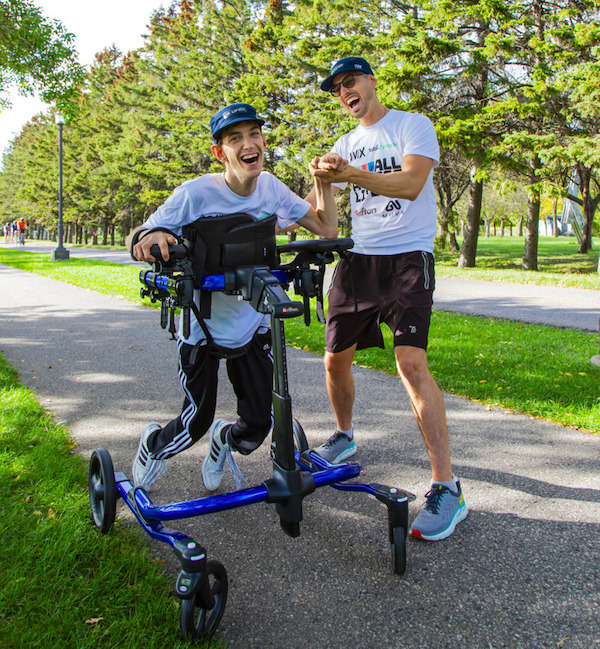 My best friend ran his longest distance ever, 2.3 km, to celebrate World Cerebral Palsy Day!