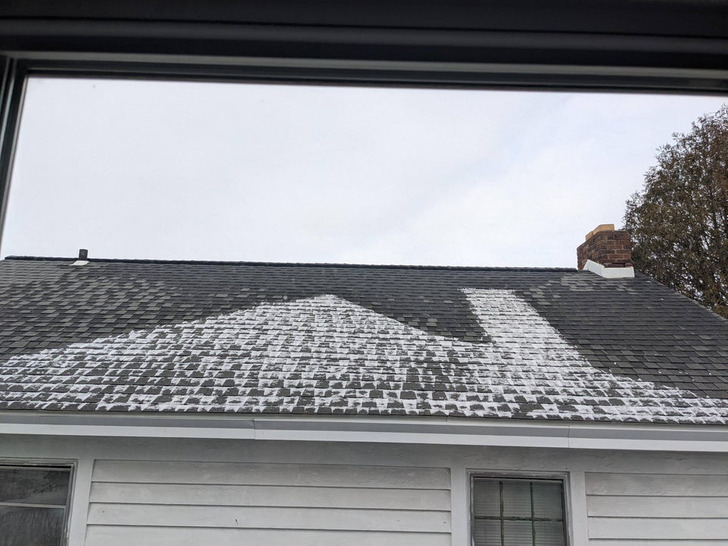 “There’s an outline of my house on my neighbor’s roof where the sun’s rays are blocked this morning.”