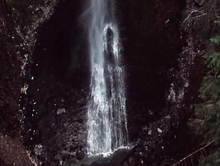 Weird and Wild Discoveries - This waterfall has a human-shaped figure inside it