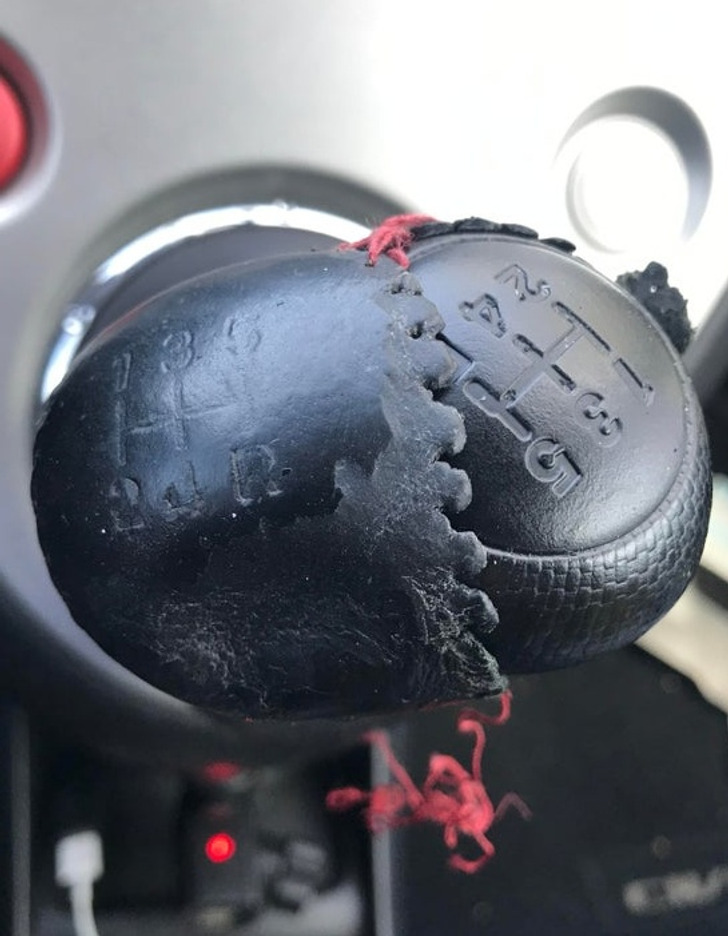 cool stuff - amazing discoveries - worn shift knob