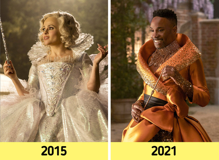 The onscreen image of the Fairy Godmother from Cinderella has also gone through some dramatic changes.