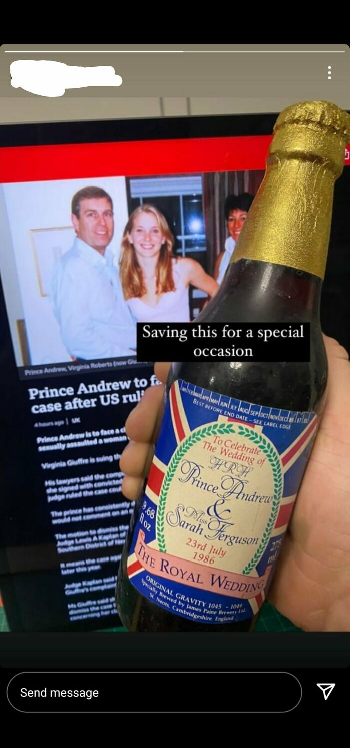 pics that aged poorly - drink - Saving this for a special occasion Prince Andrews, Virginia Roberts now ... balra kulurahur und av laudyplorbolaelastele Prince Andrew to fa case after Us rul Best Before End Date See Larel Edge Prince Andrew is to face ad 
