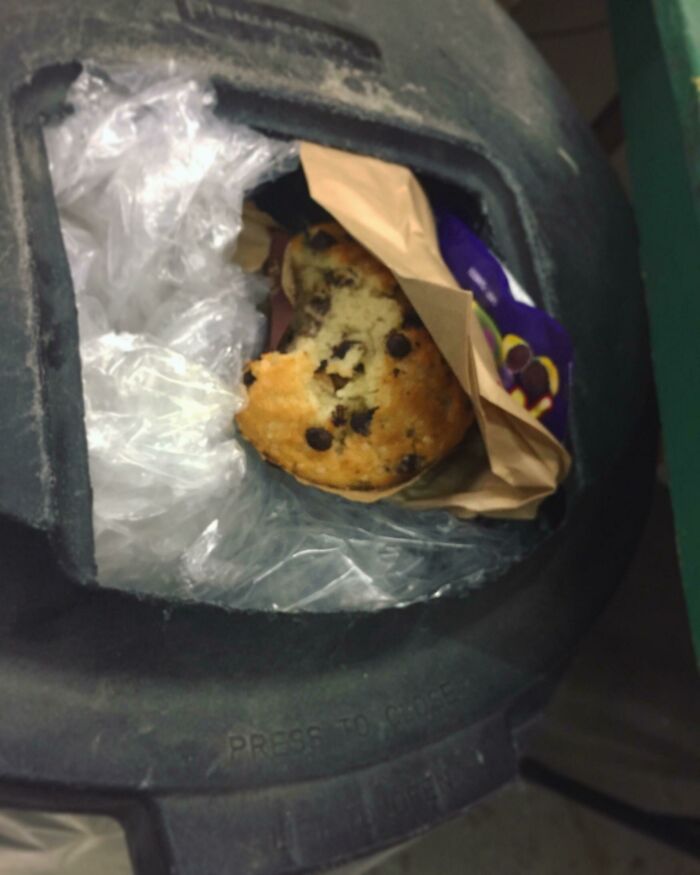 My Manager Asked For Me To Buy Her An Muffin, Saw It In The Trash A Few Minutes Later