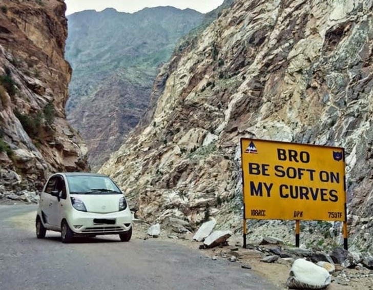 “This road sign in India”
