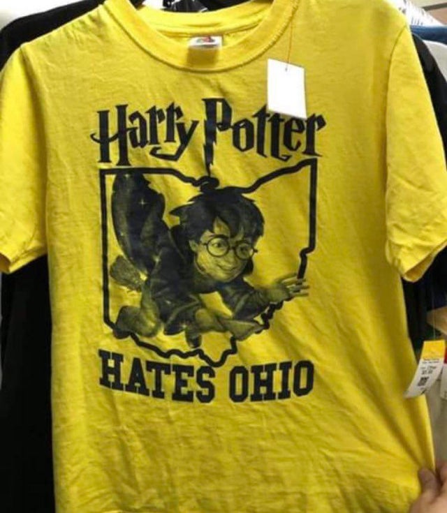 unlucky people - weirdly specific t shirts - Harry Potter Hates Ohio