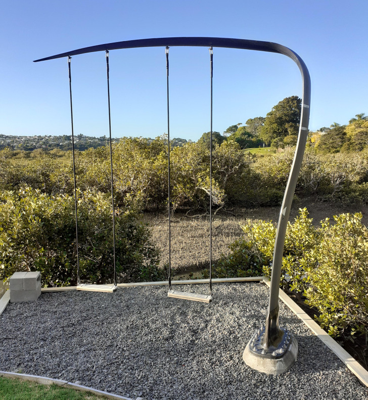 “A swing made from a carbon fiber hydrofoil that was no longer needed”