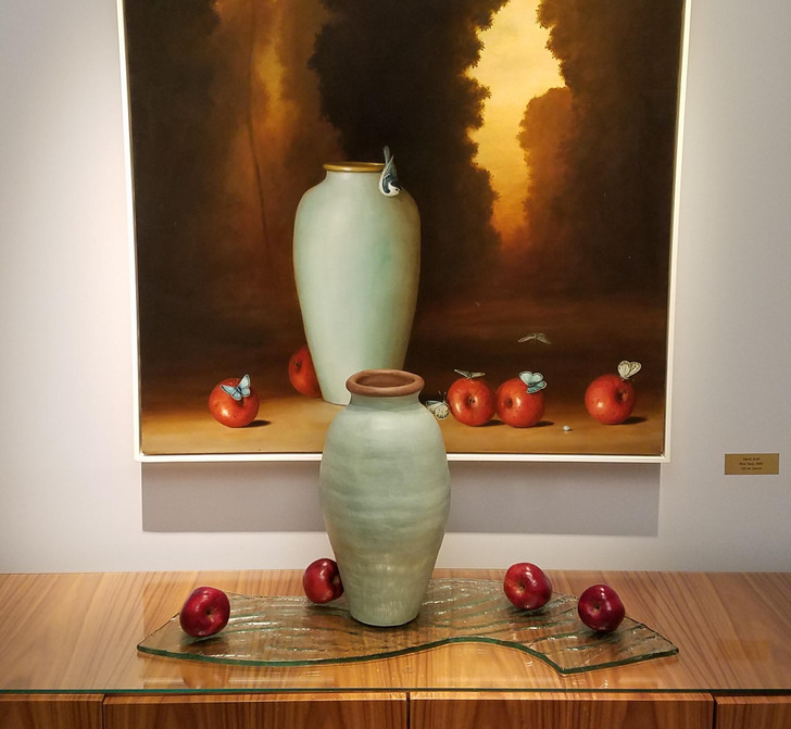 “My hotel recreated the subject of this still life in front of the painting.”