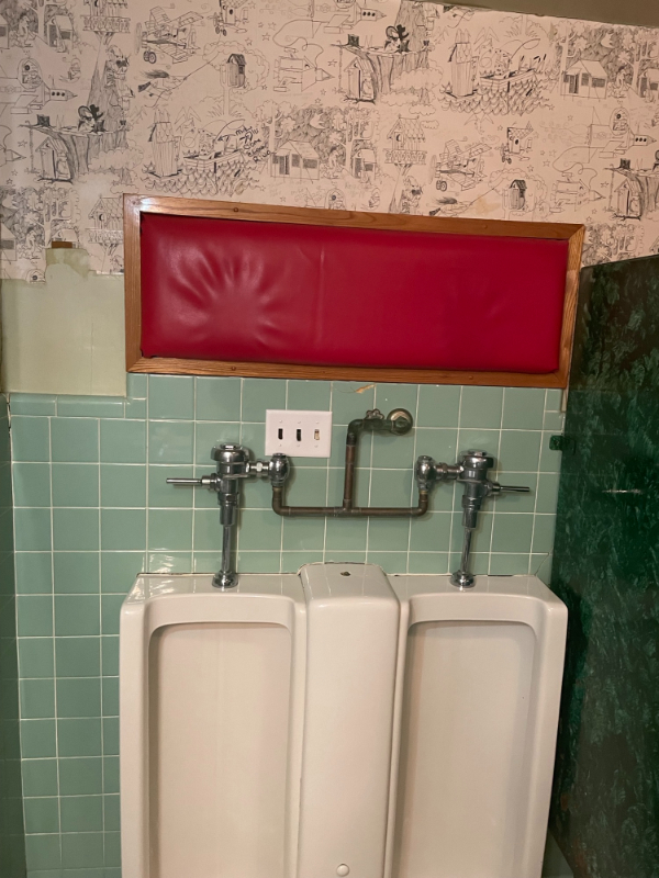 “I’m at a townie bar in rural Wisconsin, they have a headrest at the urinals in the men’s room.”