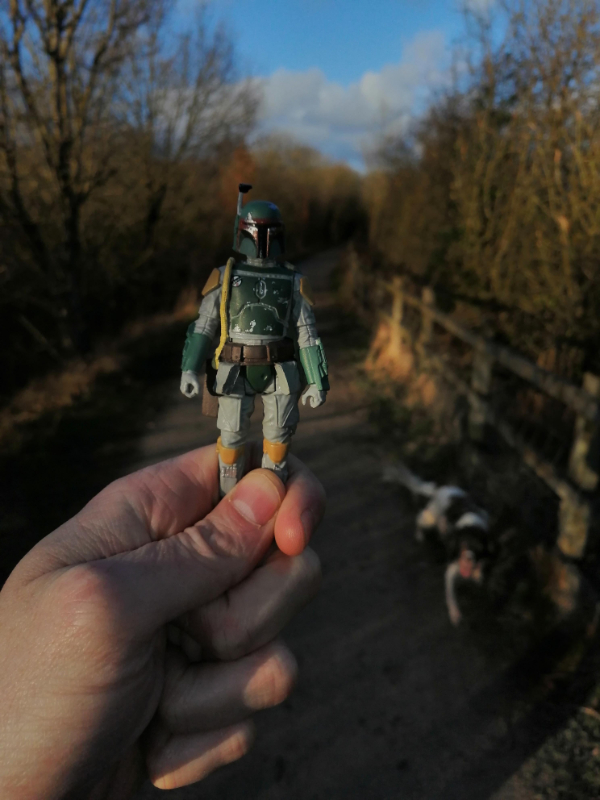 “I found a Boba Fett action figure whilst walking my dog!”