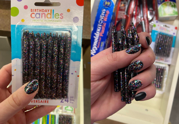 “I found some candles at work today that matched my nails.”