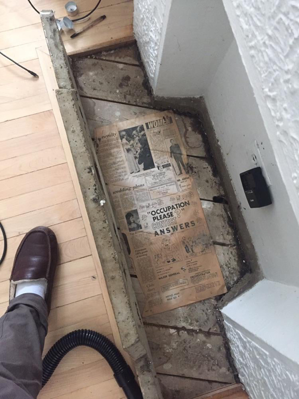 Cleaning my fireplace in my mid century apartment in Calgary and lifted the stone floor out of curiosity to find a local newspaper from May 1967.