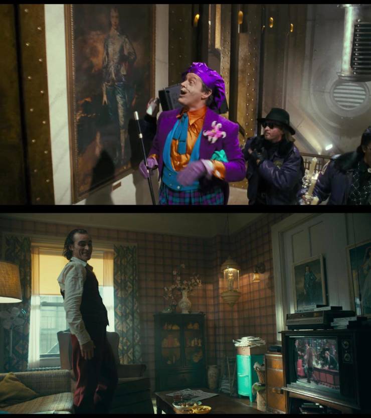 "In Batman (1989 )a painting the joker has his eyes on is featured in The joker( 2019 )"
