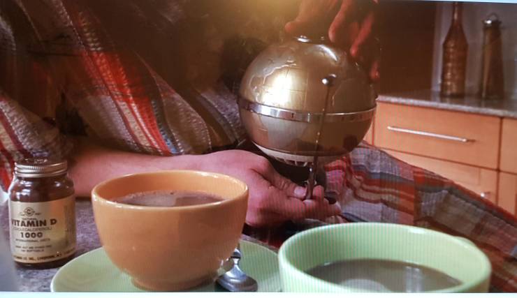 "In the Truman Show, we see Truman taking high dose vitamin D at breakfast time. This is to counteract the deficiency he would have becouse there is no real sunlight in the constructed world he inhabits."