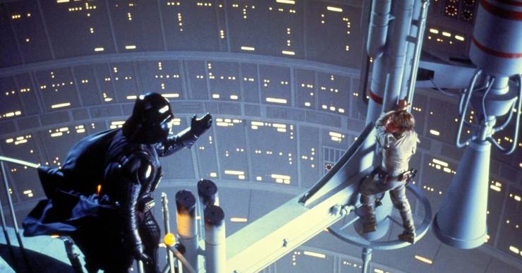 "In order to prevent the twist of Vader being Luke's father being spoiled in The Empire Strikes Back (1980), the line written in the script and spoken during filming was "Obi-Wan killed your father", with it later dubbed over. Of the main cast, only Mark Hamill was informed before release"