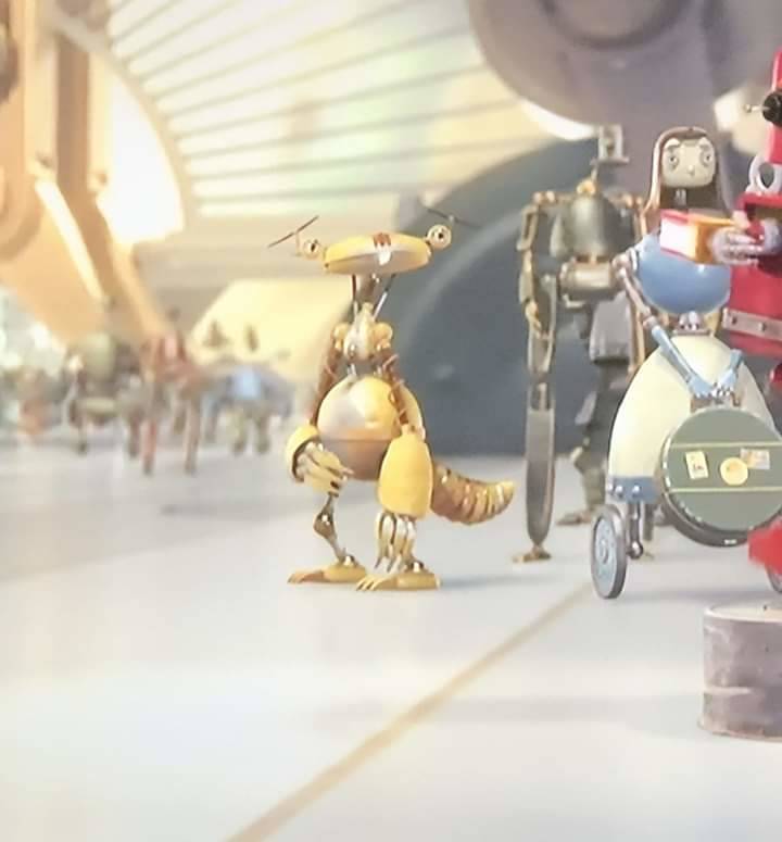 "Sid, from Ice Age, makes a cameo appeareance in the movie Robots (2005)"