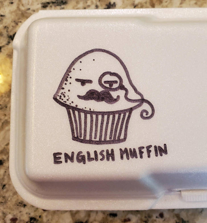 ’’A restaurant worker drew this on my to-go box.’’