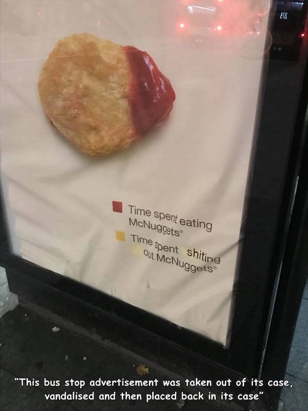 dank and dirty memes - photo caption - Et Time spent eating McNuggets Time spent shiting out McNuggets