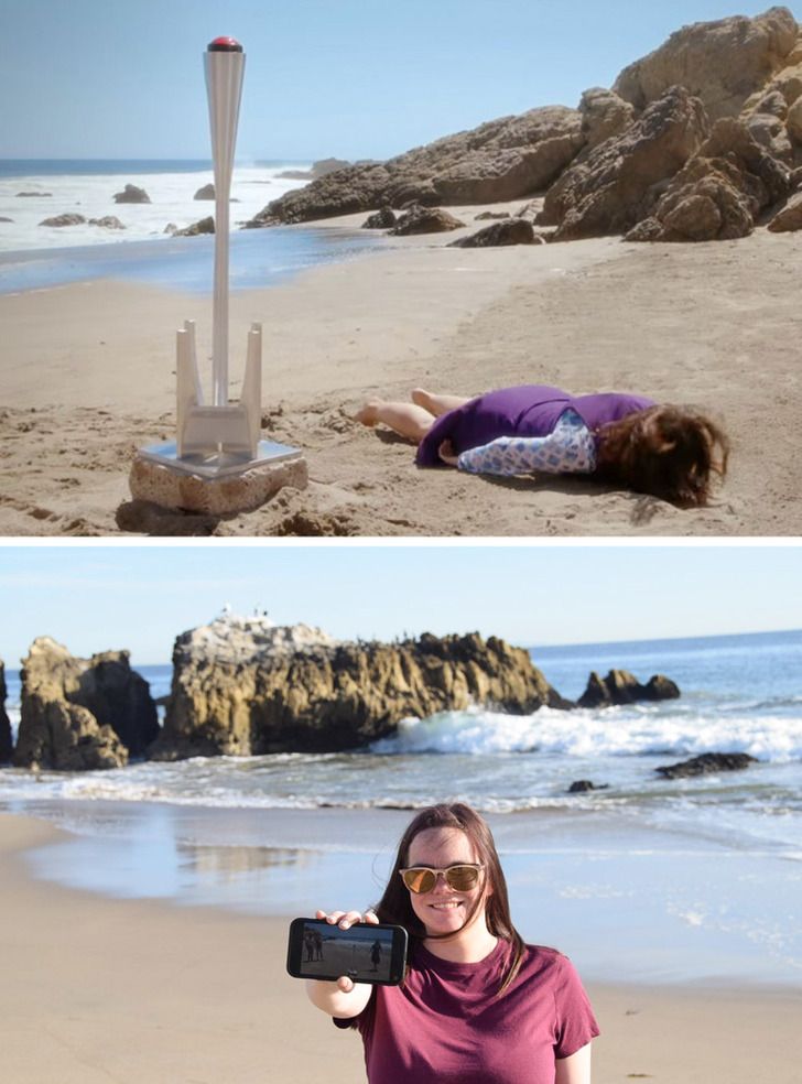 “Had to visit the beach of the Janet reboot scene on our recent trip.”