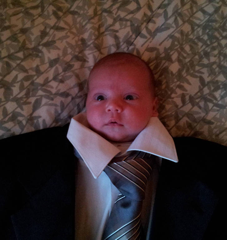 funny people - funny photos -  formal baby meme