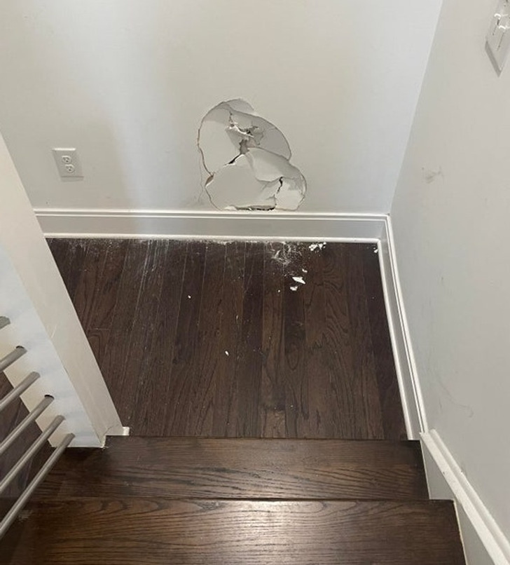 “My friend fell down the stairs in our Airbnb.”