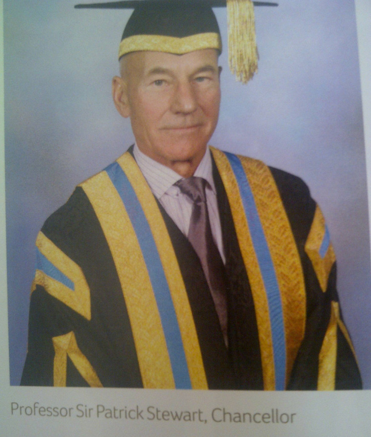 ’’So I came across this guy at my sister’s graduation: Professor Sir Patrick Stewart.’’