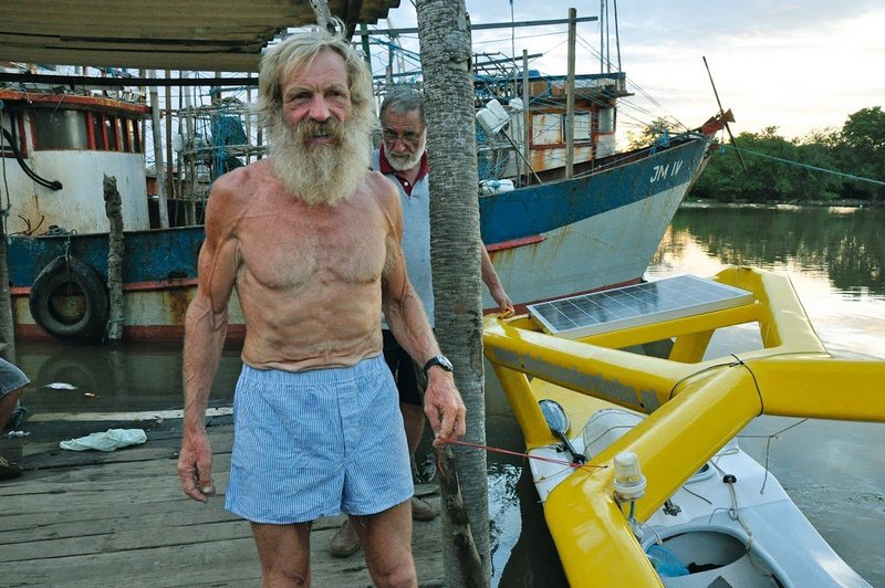 fascinating photos - Aleksander Doba. He has kayaked solo across the Atlantic 3 times, most recently in 2017 at the age of 70.