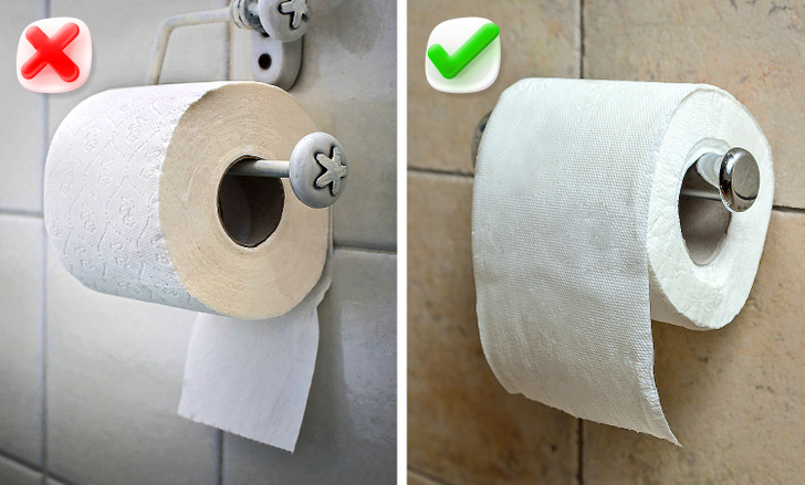 products people don't use right - Toilet paper - X