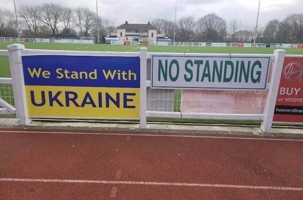 sign fails - we stand with ukraine no standing - We Stand With No Standing Buy Ukraine at Hoove hooverdinec