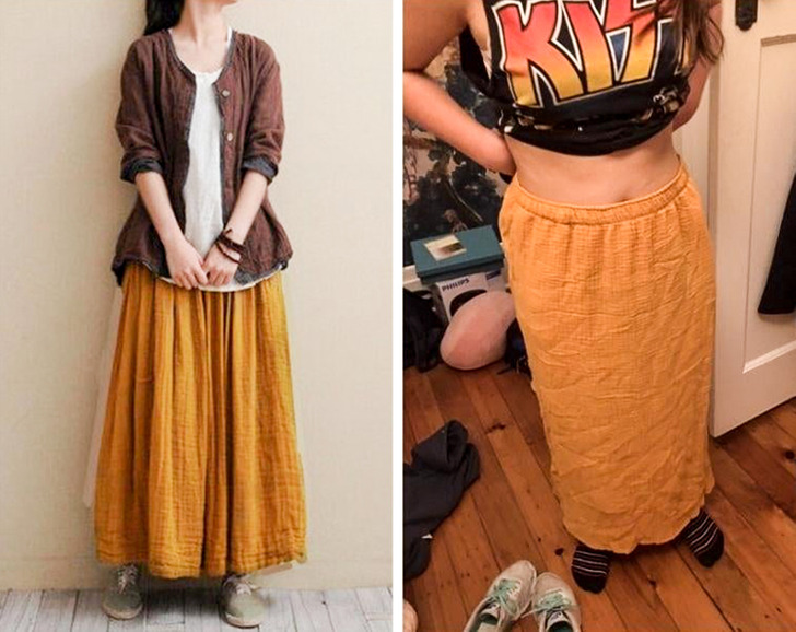 “When will I learn? This is a skirt I ordered online.”