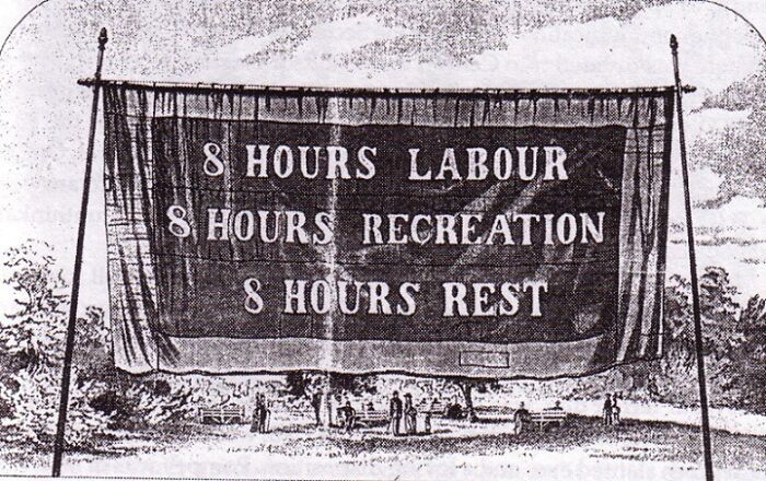 ordinary people shaping history - On 21 April 1856, stonemasons in Melbourne, Australia, went on strike demanding a maximum 8-hour working day – down from 10 hours per day Monday-Friday with 8 hours on Saturday