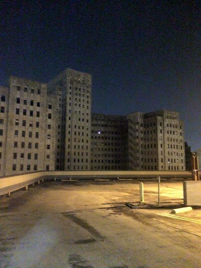 terrifying photos - This Abandoned Hospital Had A Visitor Last Night
