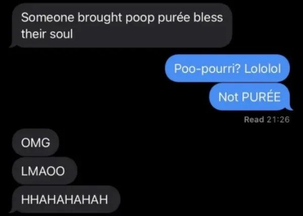 very dumb people - light - Someone brought poop pure bless their soul Poopourri? Lololol Not Pure Read Omg Lmaoo Hhahahahah
