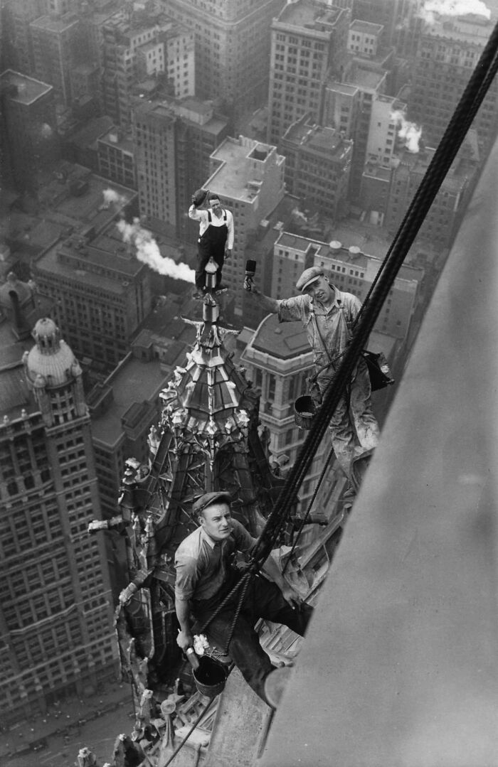 Painters On The Then Tallest Building In The World, Woolworth Building, New York, 1926