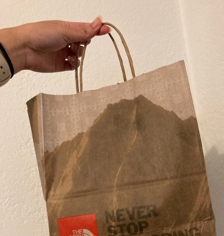 ’’This shopping bag looks like greasy fast food takeout.’’