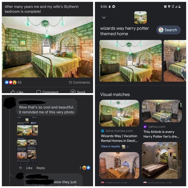 people lying online - website - & After many years me and my wife's Slytherin bedroom is complete! wizards way harry potter themed home Search 55 12 Comment Send Visual matches Wow that's so cool and beautiful. It reminded me of this very photo w yahoo.co