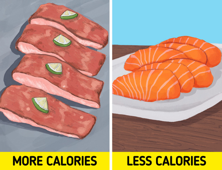 life hacks -  orange - More Calories Less Calories