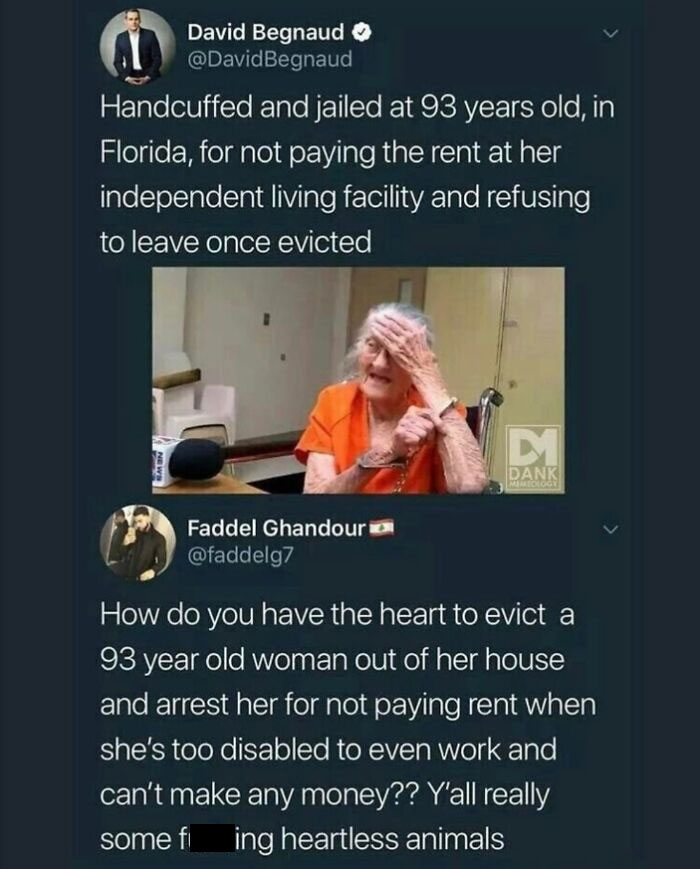 Heartless Photos - Handcuffed and jailed at 93 years old, in Florida, for not paying the rent at her independent living facility and refusing to leave once evicted