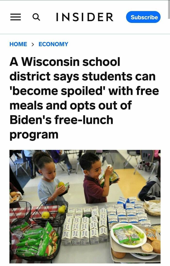 Heartless Photos - A Wisconsin school district says students can 'become spoiled' with free meals and opts out of Biden's free lunch program