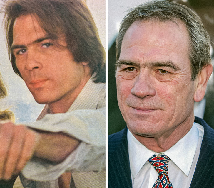 Tommy Lee Jones, age 32 and 56
