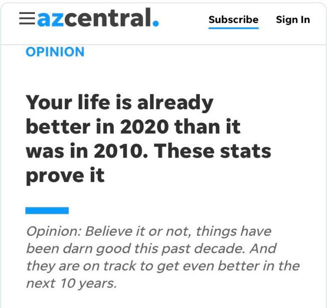 aged poorly - aged like milk - paper - azcentral. Subscribe Sign In Opinion Your life is already better in 2020 than it was in 2010. These stats prove it Opinion Believe it or not, things have been darn good this past decade. And they are on track to get 